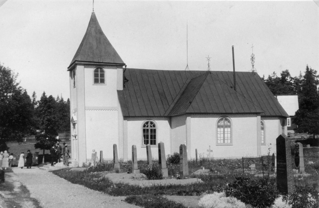 139. Singö kyrka 1935. Ur familjen Börjemalms arkiv.
© familjen Börjemalm.