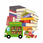 Biblioteksbussen på sommartur kommer till bygdegården