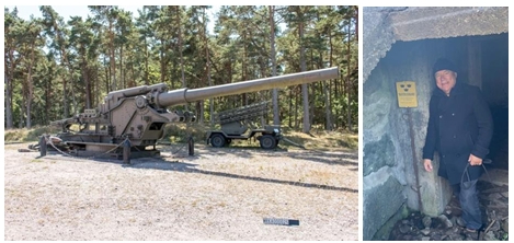 21 cm cannon m/ 1942. The bunker in the pasture