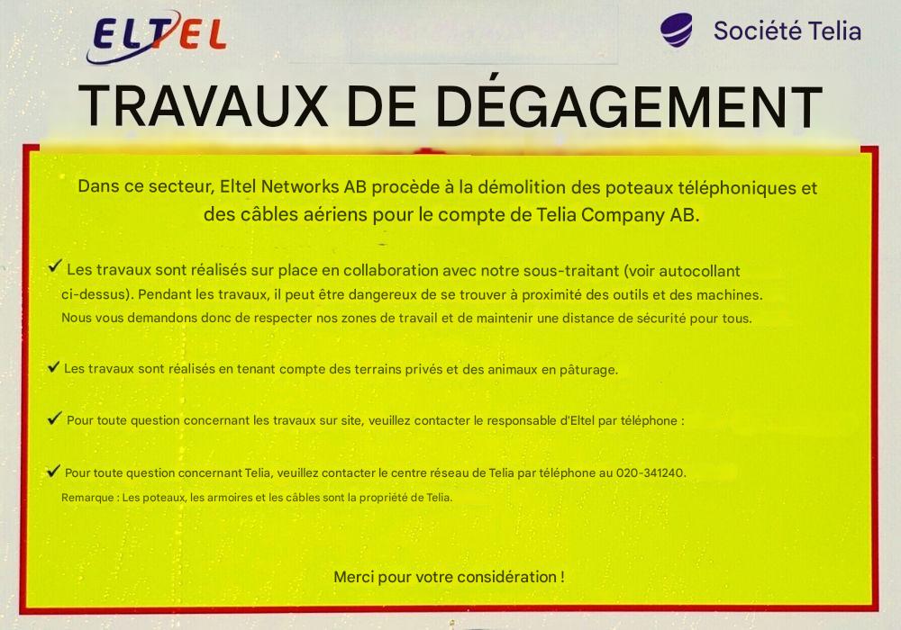 Travaux de dégagement
